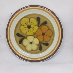 Chadds Ford Stoneware Aloha 10 5/8" Dinner Plate-Floral-Japan-1970s-Mid Century